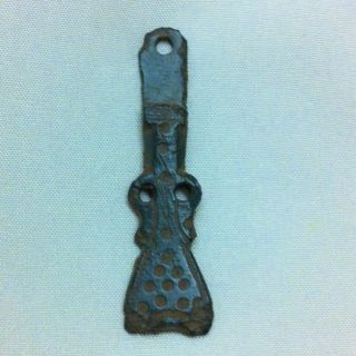 Late Saxon / Viking.  Bronze Strap - End - 9th Cent.  A.  D. photo
