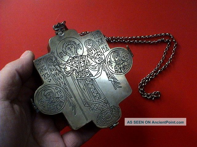 Exceptional Huge Antique Orthodox Church Relic Box Pendant,  18th/19th Century Ad. Byzantine photo