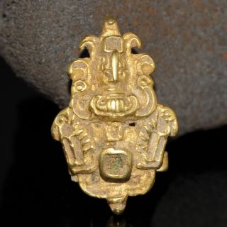 Rare Ancient Khmer Solid Gold Earring 11th Cent.  Ad Angkor Cambodia photo