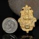 Rare Ancient Khmer Solid Gold Earring 11th Cent.  Ad Angkor Cambodia Far Eastern photo 5