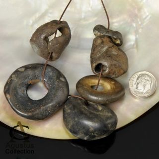 Ancient Ban Chiang Natural Stone Beads Rare Thailand 500 – 300 Bc photo