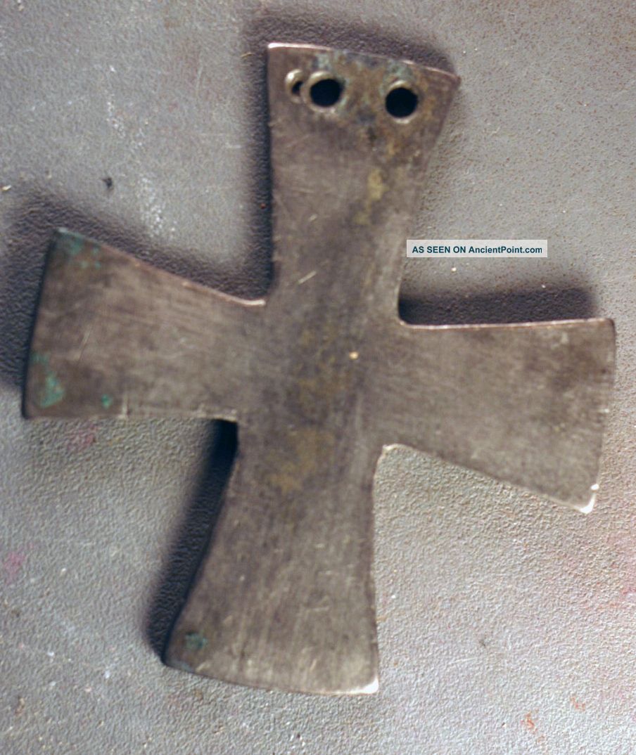 Cross,  Byzantine Silver Cross Over 800 Years Old Nr Byzantine photo