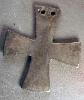 Cross,  Byzantine Silver Cross Over 800 Years Old Nr photo
