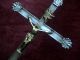 Huge Antique Gilded Processional Cross/crucifix With Hallmark,  Ca.  1850 Ad. Byzantine photo 2