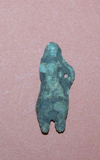 Roman?uncleaned Lead Statuette - Metal Detecting Find photo
