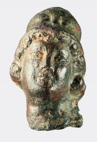 Roman Bronze Minerva Head photo