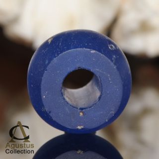 Ancient Ban Chiang Blue Glass Bead 7.  05 G Rare Thailand 500 – 300 Bc photo