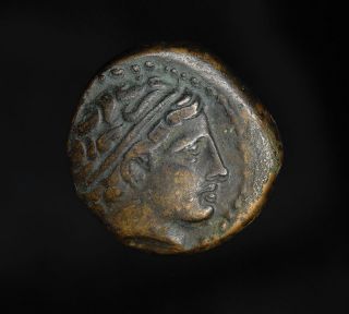 Ancient Greek King Philip Ii Ae18 Bronze Drachm Unit Coin - 359 B.  C. photo