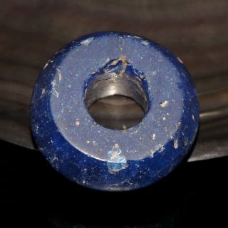 Ancient Ban Chiang Blue Glass Bead 12.  97 G Rare Thailand 500 – 300 Bc photo