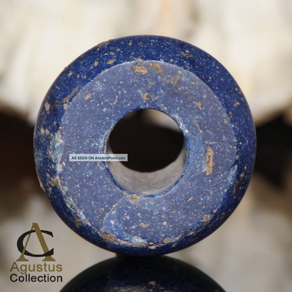 Ancient Ban Chiang Blue Glass Bead 13.  79 G Rare Thailand 500 – 300 Bc Neolithic & Paleolithic photo