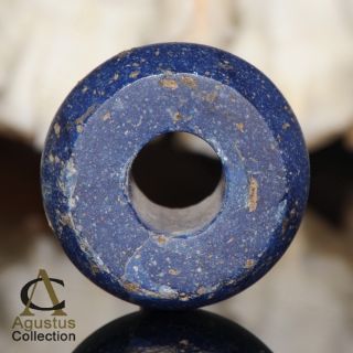 Ancient Ban Chiang Blue Glass Bead 13.  79 G Rare Thailand 500 – 300 Bc photo