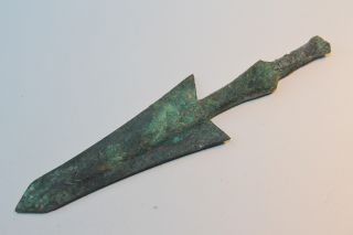 Ancient Greek Bronze Spearhead 8/7th Cent Bc photo