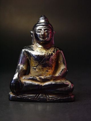 Rare Amethyst Gemstone Meditating ' Lanna ' Buddha.  Stupa Relic,  300 Yrs.  Lot 02 photo