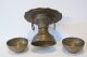 Antique Brass Items Made In Middle Eastern Country,  Decorated With Silver. Metalware photo 1