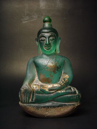 Rare Quartz Crystal Meditating ' Chiengsaen ' Buddha,  Stupa Relic.  Lot 47 photo