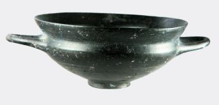 Etruscan Bucchero Ware Kylix Cup photo