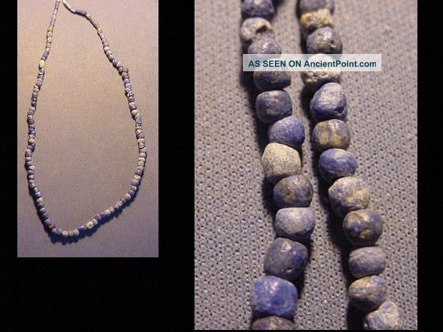 String Roman Lapis Lazuli Beads Circa 100 - 400 A.  D. Roman photo