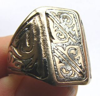 Silver Decorated Neillo Finger Ring 17th Century - European Early Modern Era photo