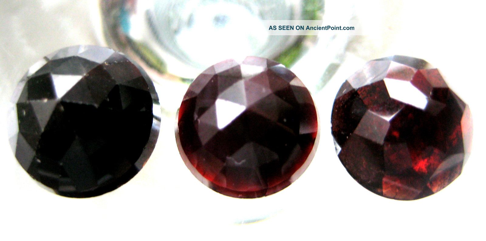 C.  1750 A.  D Georgian Period Round Cut Deep Red Garnet Jem Stone Collection Uncategorized photo