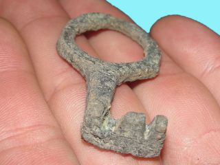 Ancient Or Medieval Bronze Ring Key photo
