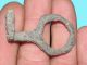 Ancient Or Medieval Bronze Ring Key Roman photo 2