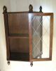 Antique Vintage Furniture Wooden Cabinet Showcase Display Walnut Cut Glass 50 ' S 1900-1950 photo 1