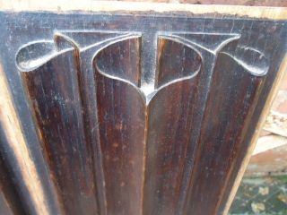 A Pair Of 19th Century Oak Linefold Panels (n1) photo