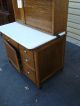 50329 Antique Oak Hoosier Cabinet Cupboard 1900-1950 photo 3