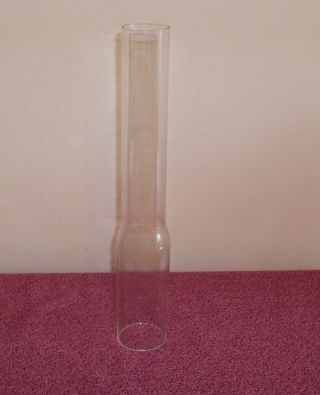 Vintage Clear Glass Oil Lamp Chimney 2 Inch Fitting photo