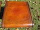 Pair 1940 ' S Mahogany Leather Top End Table Pedestal 1900-1950 photo 9