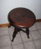 Antique Chas Parker Co.  Piano Stool Claw Foot With Glass Ball Legs No Res 1900-1950 photo 1