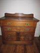 Victorian: Tiger Oak Dry Sink: Cabinet,  Nightstand,  Etc. 1800-1899 photo 1
