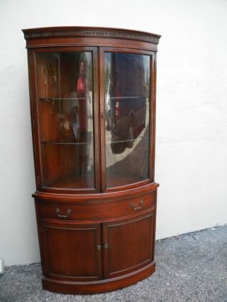 Mahogany Glass - Front Corner Display Cabinet By John Stuart 2618 photo