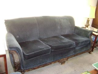 1890 Antique Overstuffed Sofa And Chair photo