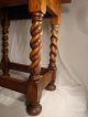 Antique Oak Jacobean Style Side Table By Macey Famous Maker Of Bookcases In Mi 1900-1950 photo 1