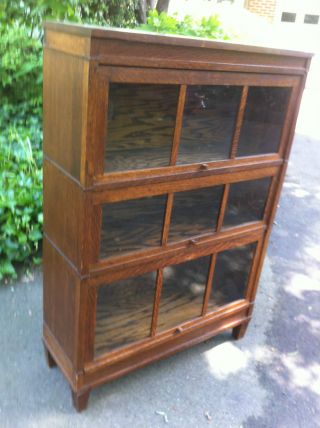 Antique Mission Oak Barrister Bookcase photo