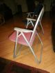 Vntg Folding Metal Patio Lawn Chair Mid Century Samsonite? Russel Wright? Antiqu Post-1950 photo 2