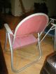 Vntg Folding Metal Patio Lawn Chair Mid Century Samsonite? Russel Wright? Antiqu Post-1950 photo 3