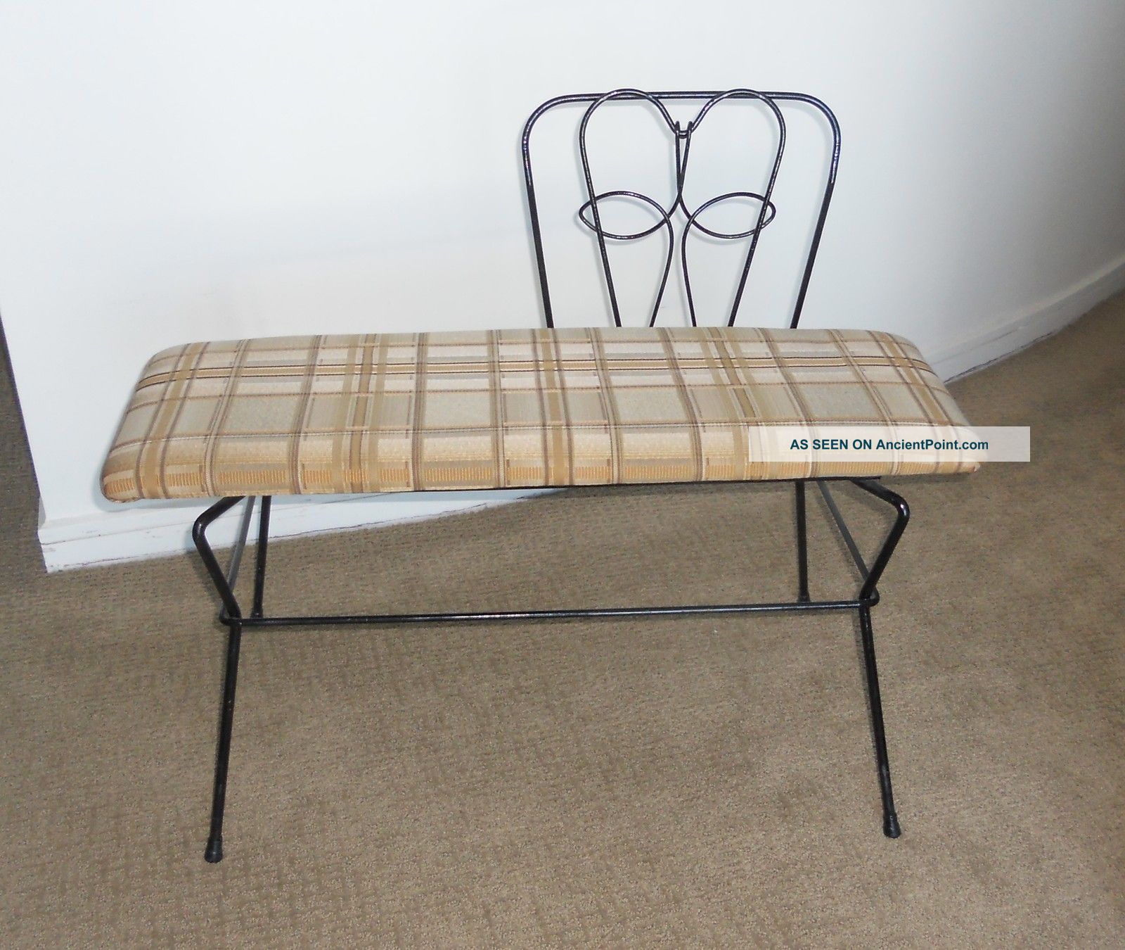 Vintage Metal Bench Post-1950 photo