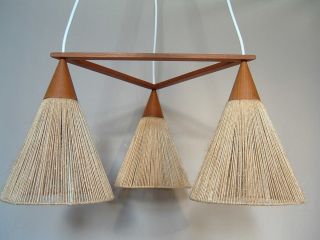 Rare 1960s 50s Teak Mid Century Modern Lamp 70s Danish Modern Vintage Retro photo