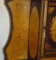 Antique Dragon Motif Pyrography Wall Hanging Cabinet Cupboard W/ Key Wood Wooden 1900-1950 photo 5