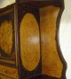 Antique Dragon Motif Pyrography Wall Hanging Cabinet Cupboard W/ Key Wood Wooden 1900-1950 photo 6
