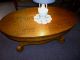 Antique Oak Coffee Table Library Quartersawn Tiger Oak With Drawer Brandts Co. 1900-1950 photo 1