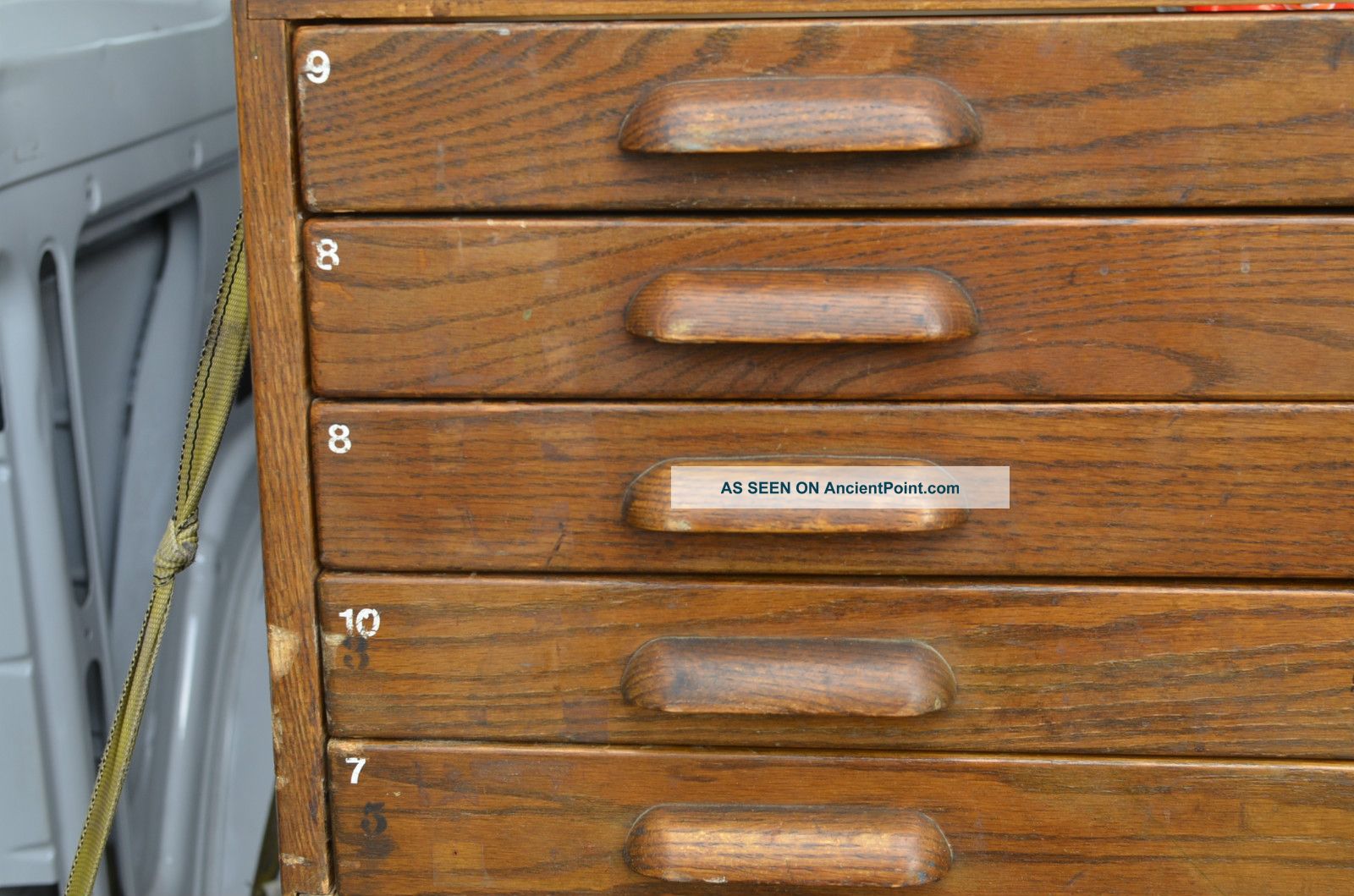 File Stackable cabinets Oak   Cabinet vintage Stack Drawer Map oak 10 Antique Vintage 2 Wood