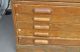10 Drawer 2 Stack Stackable Oak Wood Map File Cabinet Antique Vintage Industrial 1900-1950 photo 3