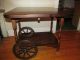 1940 American Made Mohagany Wood Antique Tea Trolley Cart 1900-1950 photo 8