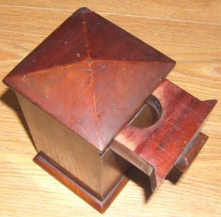 @@ An Unusual & Odd Antique Mahogany Box With Drawer With Hole In @@ photo