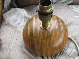 A Pretty Wooden Electric Lamp Base Made In New Zealand.  Great Decorative Item photo