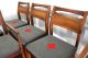 Mid Century Dining Chairs Industrial Swiss Army Blanket Style Danish Vtg Walnut 1900-1950 photo 9