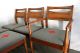 Mid Century Dining Chairs Industrial Swiss Army Blanket Style Danish Vtg Walnut 1900-1950 photo 11